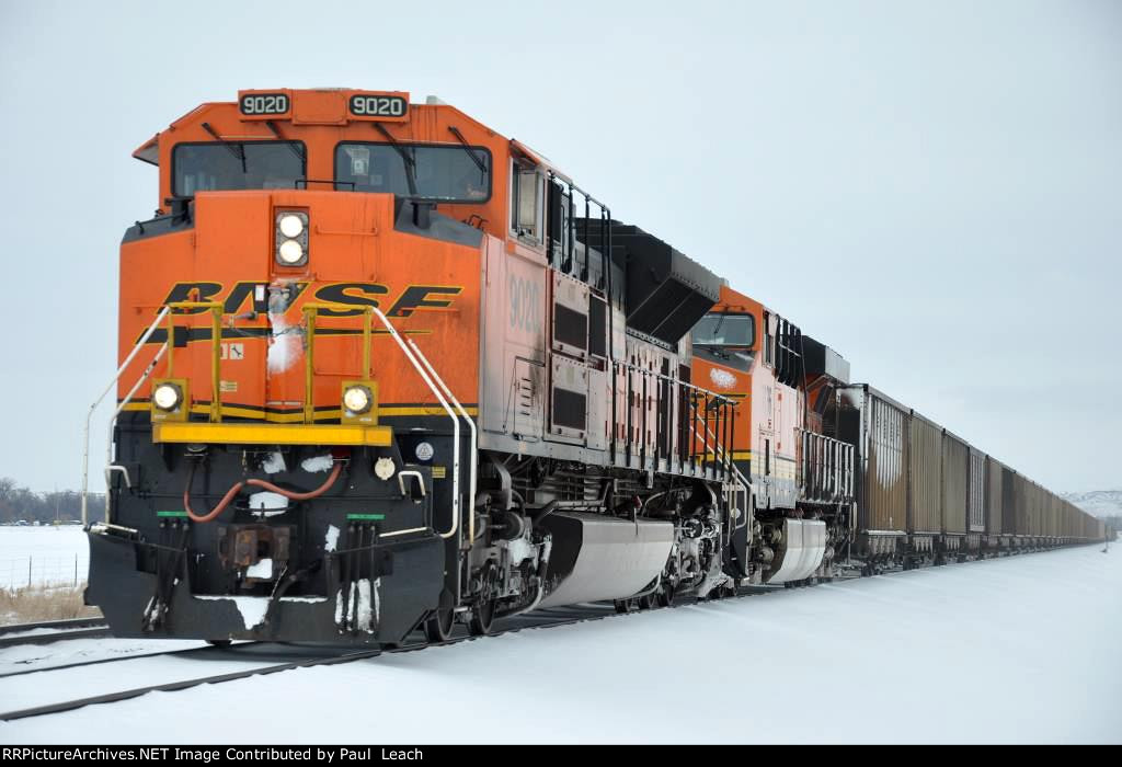 Coal empties ease south down the siding